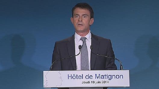 Manuel Valls s'est exprimé après avoir reçu le rapport sur les intermittents des mains du médiateur.
