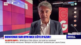 Alain Marschall, le parrain de la chaîne, souhaite la bienvenue à BFM Nice Côte d'Azur
