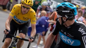 Bradley Wiggins et Christopher Froome, ex-coéquipiers chez Sky