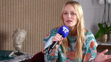 Vanessa Paradis au micro de BFMTV le 8 octobre 2025.
