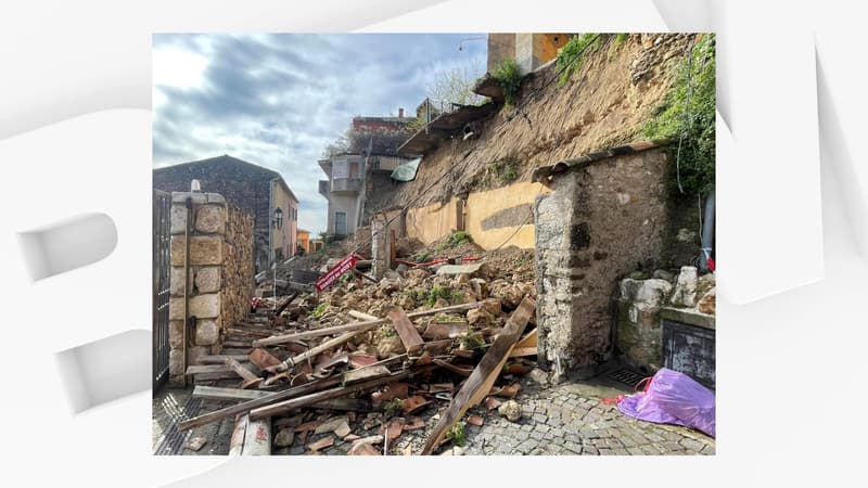 Un mur s'effondre à Biot après un important glissement de terrain.