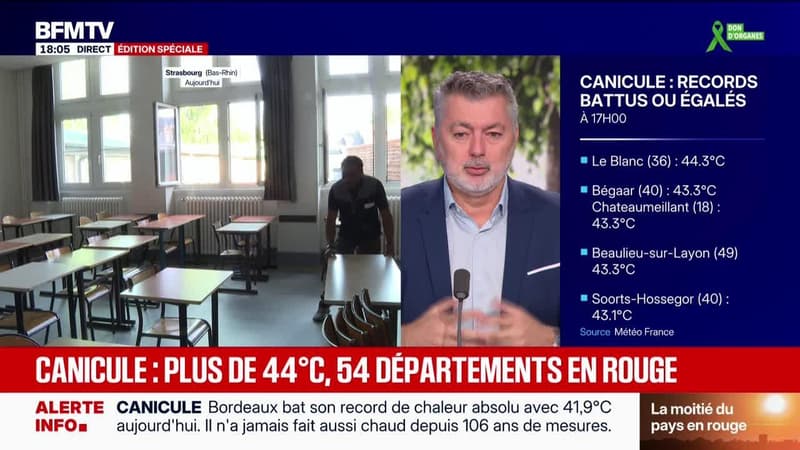 Marschall Truchot : canicule, plus de 44°C, 54 départements en rouge - 22/06