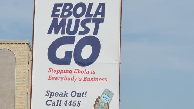 La résurgence d'Ebola est terminée au Liberia, comme le souhaitait cette campagne de pub dans les rues de Monrovia, capitale du pays (Photo d'illustration)