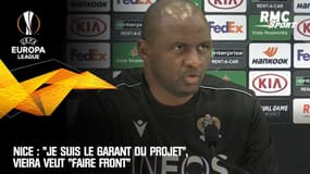 Nice : "Je suis le garant du projet", Vieira veut "faire front"