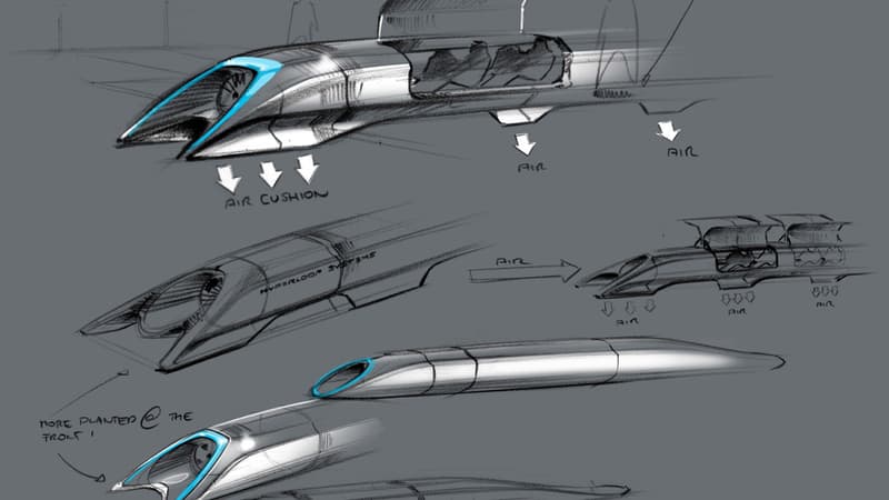 Développé par des ingénieurs issus de Tesla et SpaceX, Hyperloop consiste en un tube à basse pression dans lequel circulent des capsules transportant des passagers. 