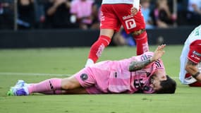 Lionel Messi se blesse face à Necaxa en Leagues Cup, le 3 aout 2025.