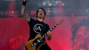 Le guitariste de Gojira, Joe Duplantier, sur scène à Rio de Janeiro, au Brésil, le 2 septembre 2022. 