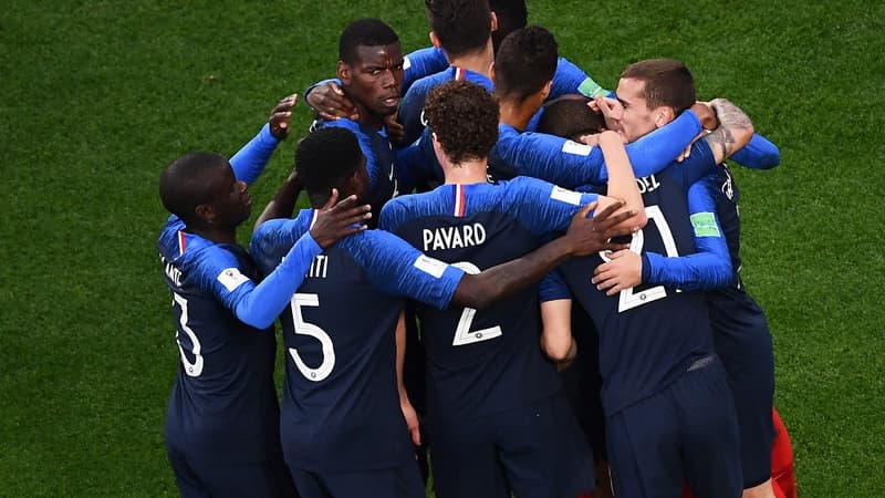 Photo de joie des Bleus