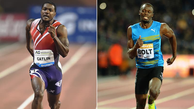 Justin Gatlin et Usain Bolt