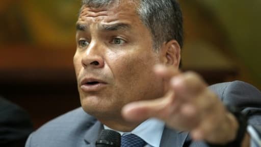 L'ancien président équatorien Rafael Correa, à Guayaquil, en Equateur, le 5 février 2018