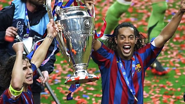Puyol et Ronaldinho