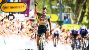 Christophe Laporte s'impose à Cahors lors de la 19e étape du Tour de France.
