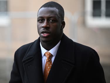 Benjamin Mendy au tribunal de Chester, le 17 novembre 2022