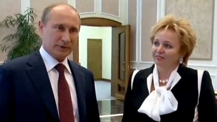 Vladimir Poutine, président de la Russie, en compagnie de son ex-épouse, Lioudmila Poutine.