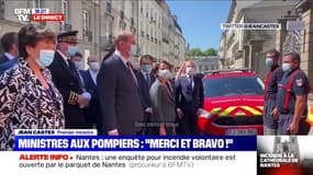 "Votre engagement sans faille a permis que ce drame ne dégénère trop": les mots de Castex aux pompiers à Nantes  