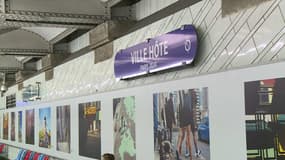 A Paris, la station de métro "Hôtel de Ville" célèbre les JO 2024