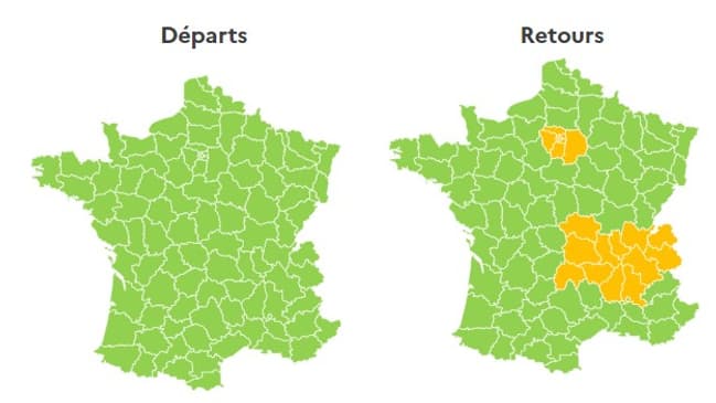 Le trafic sera orange dans le sens des retours depuis les stations alpines. 