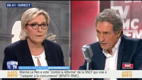 Marine Le Pen dénonce "les ZAD" et "les punks à chien" dans les universités bloquées