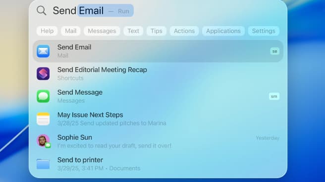 Avec macOS, Apple a introduit la plus grande mise à jour pour Spotlight.