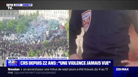 Violences du 1er-mai: "En 22 ans de carrière, je n'ai jamais vu ça" témoigne Patrick, chef de section CRS