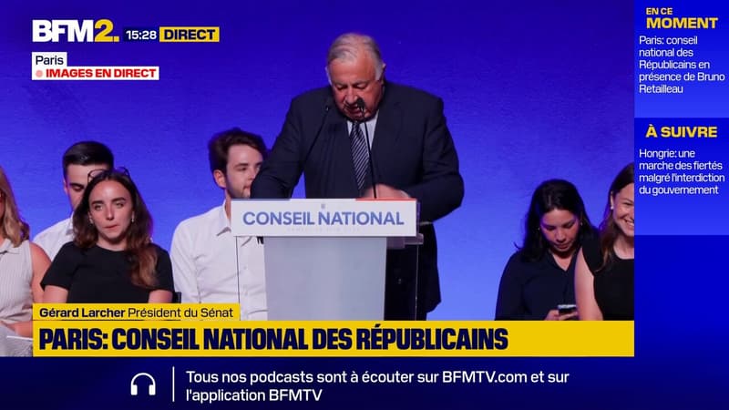 Conseil national LR: Gérard Larcher assure que les Républicains ne sont 