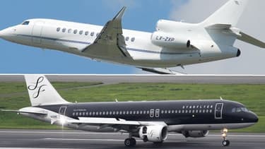 Le 7X de Dassault et l'A320 d'Airbus ciblent une clientèle d'affaires.