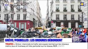 Grève des éboueurs: les rues de Paris débordent d'ordures