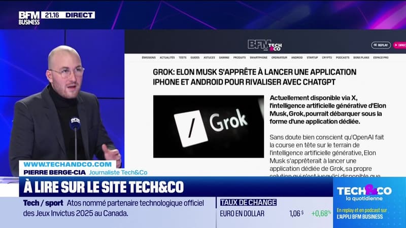 À lire sur le site Tech&Co : L'intelligence artificielle générative d'Elon Musk, Grok, pourrait débarquer sous la forme d'une application dédiée, par Pierre Berge-Cia - 27/11