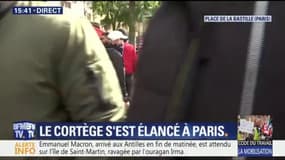 Manifestation anti-loi travail: premières échauffourées à Paris 