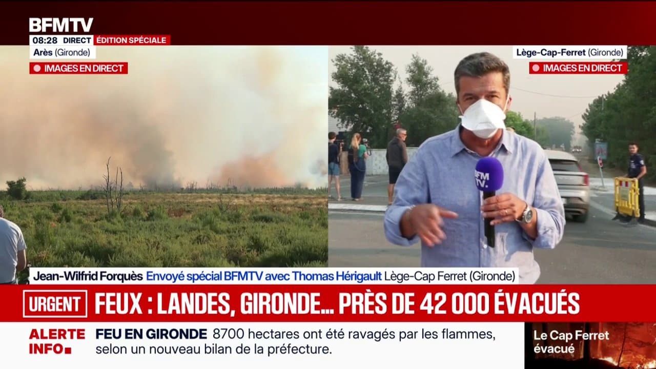 Incendie en Gironde: plus de 8.700 hectares parcourus