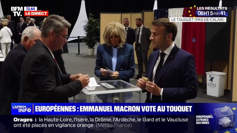 Européennes: Emmanuel et Brigitte Macron ont voté au Touquet
