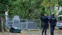 La tombe de Robert Badinter après une dégradation le 9 octobre 2025 à Bagneux 