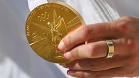 Une médaille d'or olympique, lors des JO de Tokyo 2020