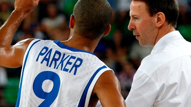 Tony Parker et Vincent Collet