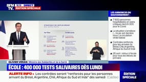 Olivier Véran: "En aucun cas, un autotest, s'il est négatif, ne doit être considéré comme un bon pour relâcher les gestes barrières"