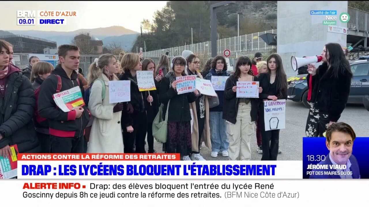 Drap le lycée René Goscinny bloqué par des élèves