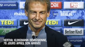 Hertha: Klinsmann démissionne, 76 jours après son arrivée
