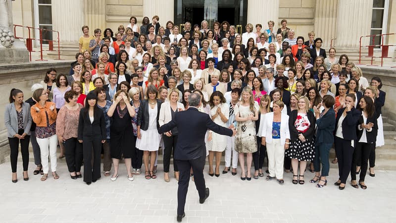La nouvelle Assemblée compte 224 femmes, soit 38,8% des 577 députés. ici, les élues de La République en marche.