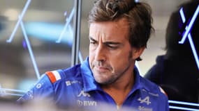 Fernando Alonso avec Alpine, à Spa-Francorchamps (Belgique) le 25 août 2022