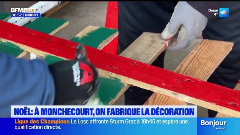 À Monchecourt, les habitants aident à fabriquer les décorations de Noël