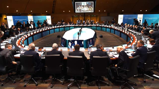 La préparation de la réunion des 20 ministres des Finances composant le G20, à Cairns, ce samedi 20 septembre.