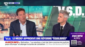 Geoffroy Roux de Bézieux: "La solution, c'est de faire comme les autres pays européens et allonger la durée de cotisation" - 13/01 