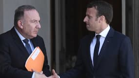 Emmanuel Macron et Pierre Gattaz président du Medef