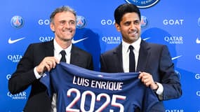 Luis ENRIQUE et Nasser AL-KHELAIFI en juillet 2023
