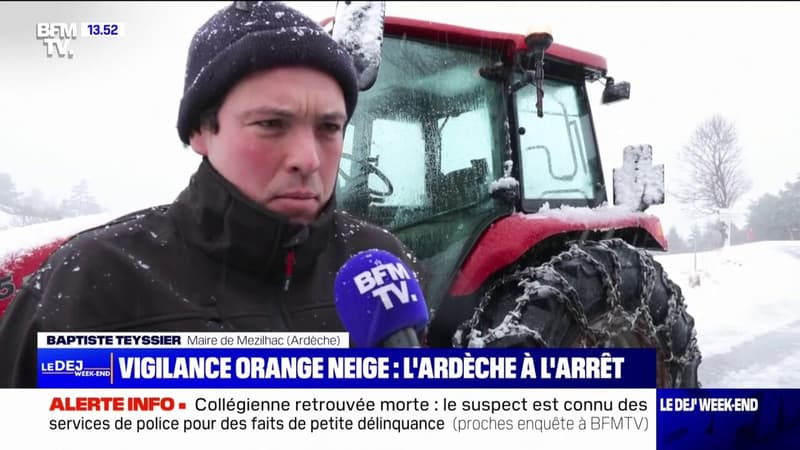 Chute de neige en Ardèche: la commune de Mézilhac s'organise pour venir en aide aux personnes vulnérables