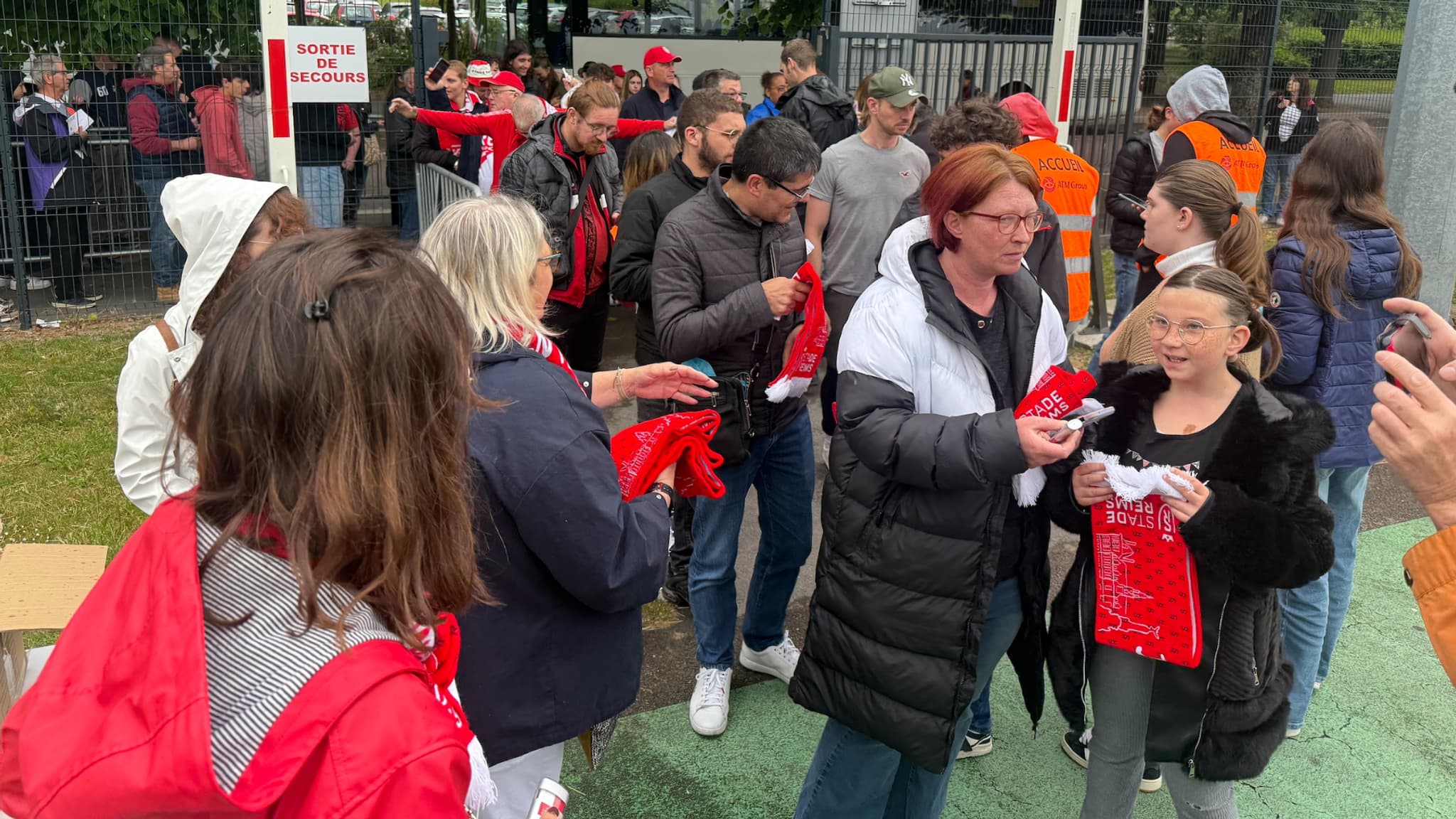 Fan zone pour supporteurs du Stade de Reims, à Reims le 24 mai 2025