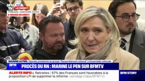 Procès du RN: "Il y a zéro conséquence politique au fait d'attendre le résultat d'un jugement", assure Marine Le Pen