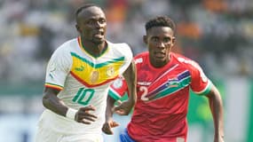 Sadio Mané avec le Sénégal face à la Gambie lors de la CAN, le janvier 2024