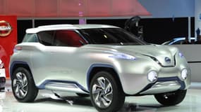 Le Nissan Terra FCEV, prototype de modèle zéro-émissions doté d'une pile à combustible, présenté en 2015.