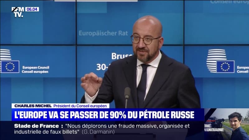 Le président du Conseil européen annonce un accord des 27 pour arrêter 90% de leurs importations de pétrole russe